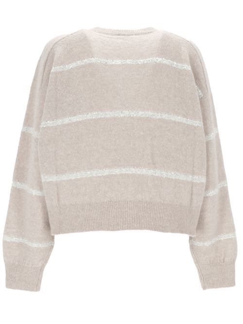 Striped sweater with sequins Brunello Cucinelli | MSP710602PCHL22